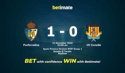 ポンフェラディーナ vs UE Cornella 予測、オッズ、賭けのヒント 12/10/2023