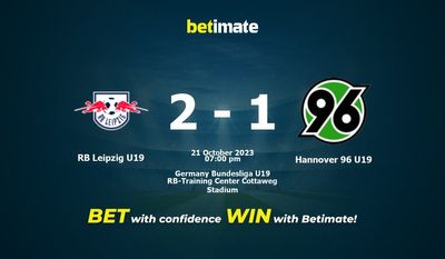 RB ライプツィヒ U19 vs ハノーファー 96 U19 予測、オッズ、賭けのヒント 2023/10/21