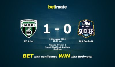 RC Arba vs WA Boufarik 予測、オッズ、賭けのヒント 01/16/2024