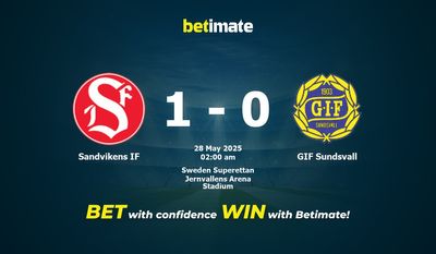 Sandvikens IF vs GIF Sundsval 予測、オッズ、賭けのヒント 05/27/2025