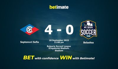 Septemvri Sofia vs Belasitsa 予測、オッズ、賭けのヒント 09/18/2023