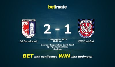 SG バロックシュタット vs FSV フランクフルト 予測、オッズ、賭けのヒント 11/12/2023
