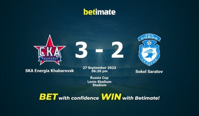 SKA エネルギア・ハバロフスク vs ソコル・サラトフ 予測、オッズ、賭けのヒント 09/27/2023
