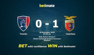 タラント vs カセルターナの予測、オッズ、賭けのヒント 11/27/2023