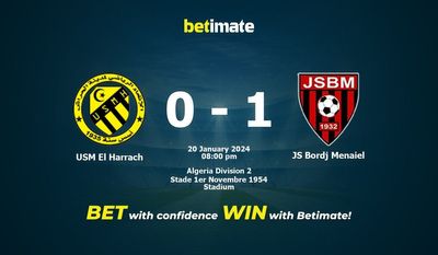 USM エル ハラック vs JS ボルジ メナイエル 予測、オッズ、賭けのヒント 01/20/2024