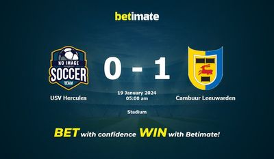 USV Hercules vs Cambuur Leeuwarden 予測、オッズ、賭けのヒント 01/18/2024