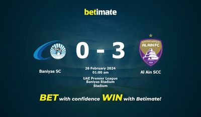 Baniyas SC 대 알아인 SCC 예측, 승률 및 베팅 팁 2024년 2월 25일