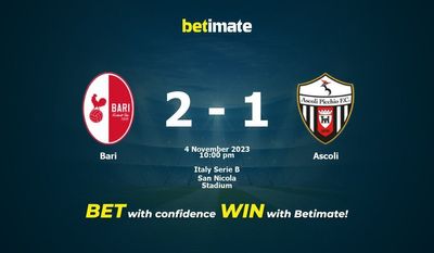 Bari 대 Ascoli 예측, 확률 및 베팅 팁