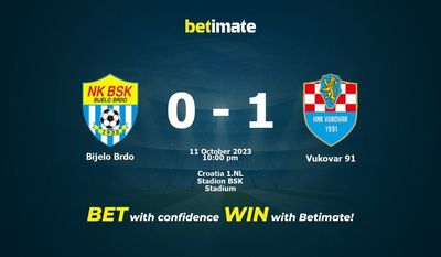 Bijelo Brdo 대 Vukovar 91 예측, 확률 및 베팅 팁