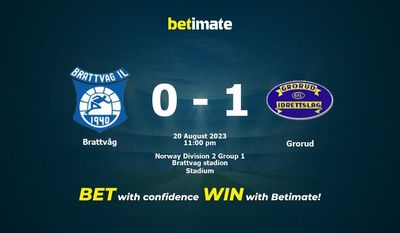 Brattvåg vs Grorud 예측, 승률, 베팅 팁 2023-08-20