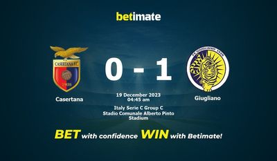 Casertana 대 Giugliano 예측, 확률 및amp; 베팅 팁 2023년 12월 18일