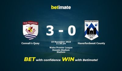 Connah's Quay 대 Haverfordwest 카운티 예측, 승률 및 베팅 팁 2023년 11월 19일