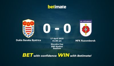 Dukla Banska Bystrica 대 MFK Ruzomberok 예측, 승률 및 베팅 팁 2025년 4월 16일