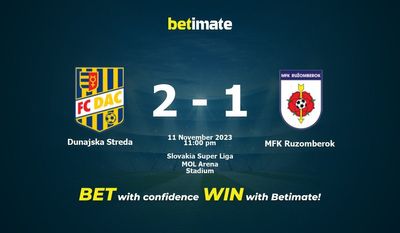 Dunajska Streda 대 MFK Ruzomberok 예측, 확률 및 베팅 팁