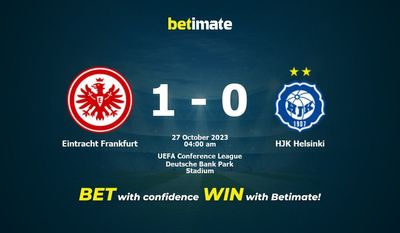 아인트라흐트 프랑크푸르트 대 HJK 헬싱키 예측, 승률 및 베팅 팁 2023년 10월 26일