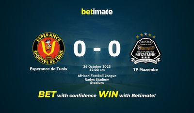 Esperance de Tunis 대 TP Mazembe 예측, 승률 및 베팅 팁 2023-10-25