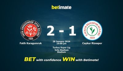 Fatih Karagumruk 대 Caykur Rizespor 예측, 승률 및 베팅 팁 2024년 1월 28일