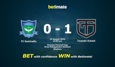 FC Samtredia 대 Torpedo Kutaisi 예측, 승률, 베팅 팁 2023-08-14