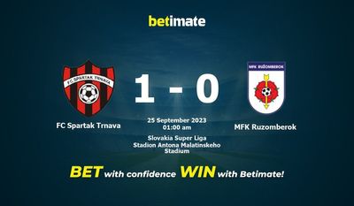 FC Spartak Trnava 대 MFK Ruzomberok 예측, 승률 및 베팅 팁 2023년 9월 24일
