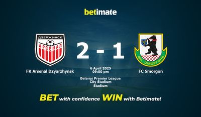 FK Arsenal Dzyarzhynsk vs FC Smorgon 예측, 배당률 및 베팅 팁 04/06/2025