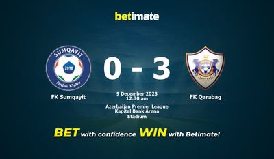 FK Sumqayit 대 FK Qarabag 예측, 확률 및 베팅 팁