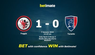 Foggia 대 Taranto 예측, 확률 및 베팅 팁