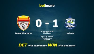Foolad Khuzestan vs Malavan 예측, 배당률 및 베팅 팁 01/02/2025