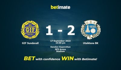 GIF Sundsvall 대 Utsiktens BK 예측, 승률 및 베팅 팁 2023년 9월 17일