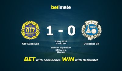GIF Sundsvall 대 Utsiktens BK 예측, 승률 및 베팅 팁 2025년 5월 3일