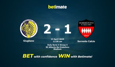 Giugliano 대 Sorrento Calcio 예측, 승률 및 베팅 팁 2025년 4월 12일