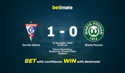 Gornik Zabrze 대 Warta 포즈난 예측, 확률 및 베팅 팁 2023-12-15
