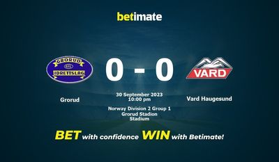 Grorud 대 Vard Haugesund 예측, 승률 및 베팅 팁 2023년 9월 30일