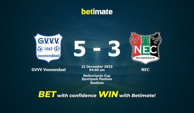 GVVV Veenendaal 대 NEC 예측, 승률 & 베팅 팁 2023년 12월 20일