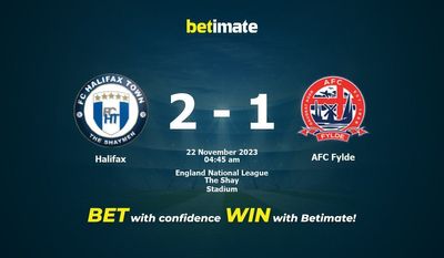 Halifax 대 AFC Fylde 예측, 확률 및 베팅 팁 2023년 11월 21일