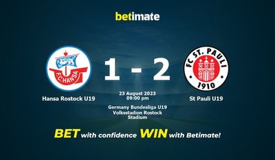 Hansa Rostock U19 대 St Pauli U19 예측, 승률 및 베팅 팁 2023년 8월 23일