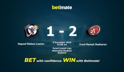 Hapoel Rishon Lezion 대 Ironi Ramat Hasharon 예측, 승률 및 베팅 팁