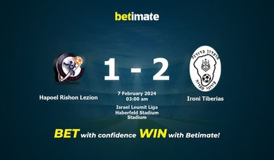 Hapoel Rishon Lezion 대 Ironi Tiberias 예측, 승률 및 베팅 팁 2024년 2월 6일
