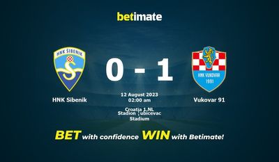 HNK 시베니크 vs Vukovar 91 예측, 승률, 베팅 팁 2023-08-11