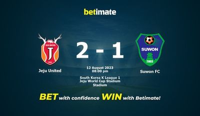 제주 유나이티드 대 수원 FC 예측, 승률, 베팅 팁 2023-08-12