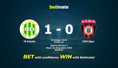 JS Kabylie 대 USM Alger 예측, 승률 및 베팅 팁 2023년 10월 7일