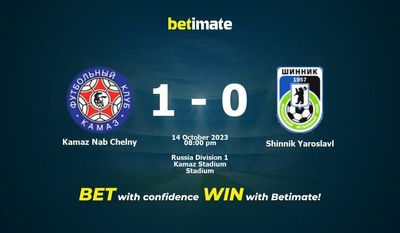 Kamaz Nab Chelny 대 Shinnik Yaroslavl 예측, 확률 및 베팅 팁