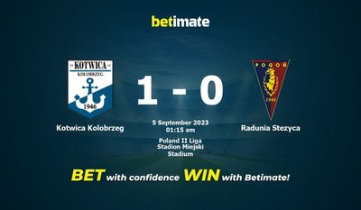 Kotwica Kolobrzeg 대 Radunia Stezyca 예측, 확률 및 베팅 팁