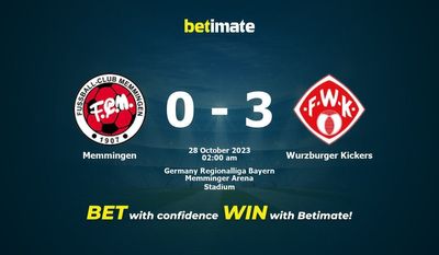 Memmingen 대 Wurzburger 키커 예측, 승률 및 베팅 팁 2023년 10월 27일