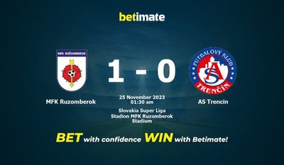 MFK Ruzomberok 대 AS Trencin 예측, 승률 및 베팅 팁 2023-11-24