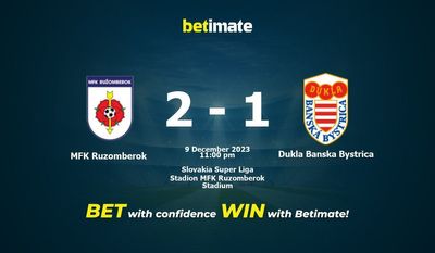 MFK Ruzomberok 대 Dukla Banska Bystrica 예측, 승률 및 베팅 팁