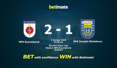 MFK Ruzomberok 대 MFK Zemplin Michalovce 예측, 승률 및 베팅 팁 2023-09-30