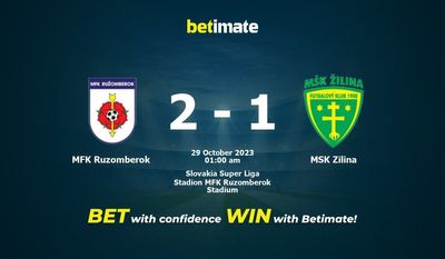 MFK Ruzomberok 대 MSK 질리나 예측, 확률 및 베팅 팁 2023-10-28