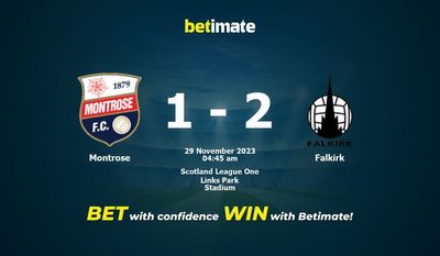 Montrose 대 Falkirk 예측, 승률 및 베팅 팁 2023년 11월 28일