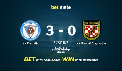 NK Kustosija 대 NK Hrvatski Dragovoljac 예측, 승률 및 베팅 팁