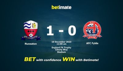 Nuneaton 대 AFC Fylde 예측, 확률 및 베팅 팁